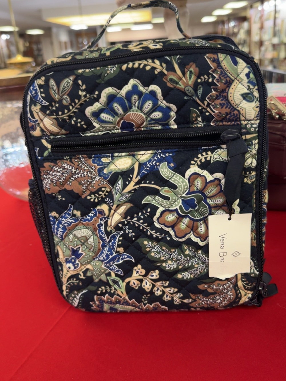Vera Bradley Quilted Floral Cosmetic Case - Black Multi Floral